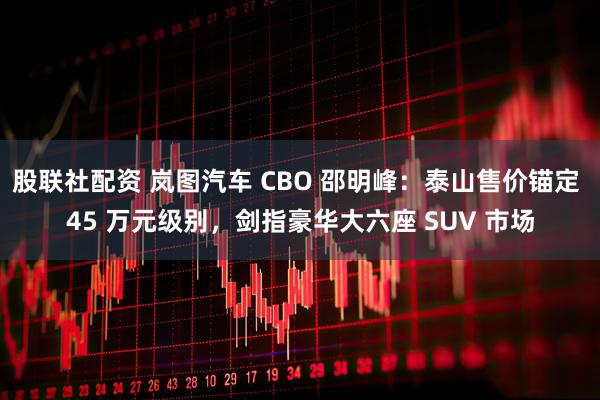 股联社配资 岚图汽车 CBO 邵明峰：泰山售价锚定 45 万元级别，剑指豪华大六座 SUV 市场