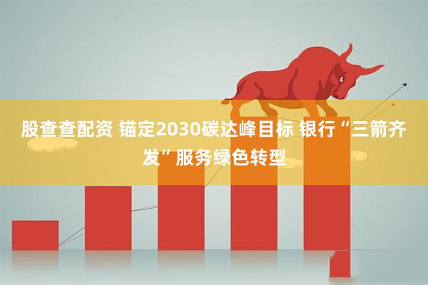 股查查配资 锚定2030碳达峰目标 银行“三箭齐发”服务绿色转型
